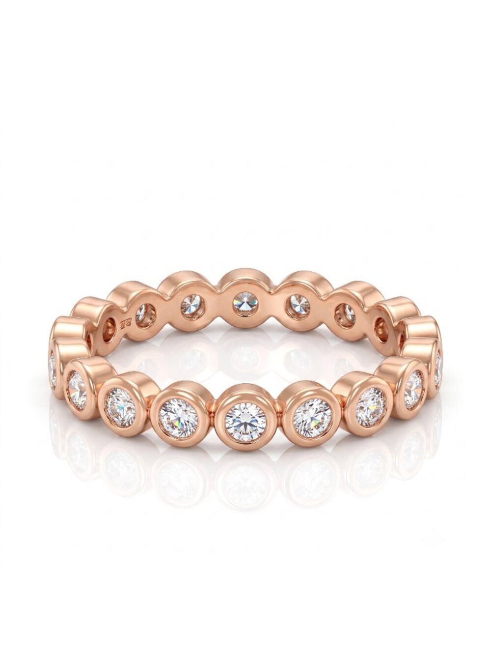 Stackable Rose Gold Eternity Ring, Charmed Aroma - 925 Sterling Silver